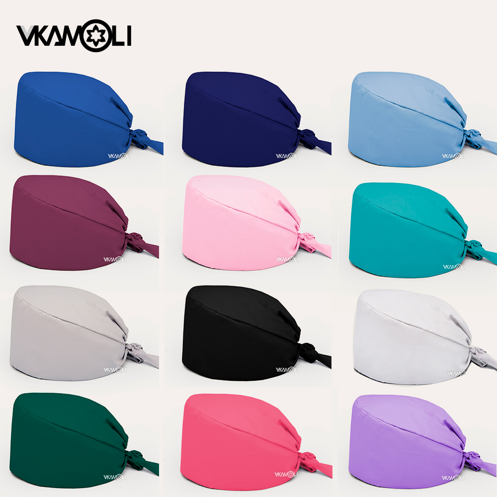 Vet Tech Accessories - Solid Color Scrubs Caps Pet Grooming