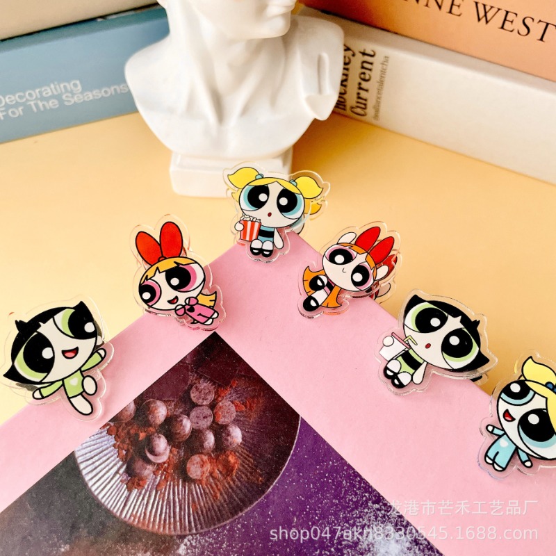 6PCS Kawaii The Powerpuffs Gir - Tech Office Accessories recension och pris