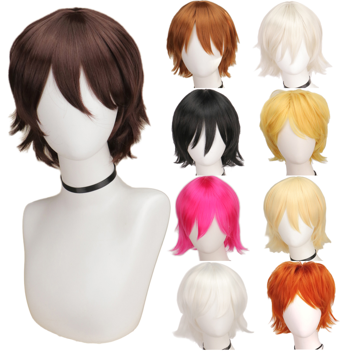 QQXCAIW Male Wig Black White P - Tech Accessories For Men recension och pris