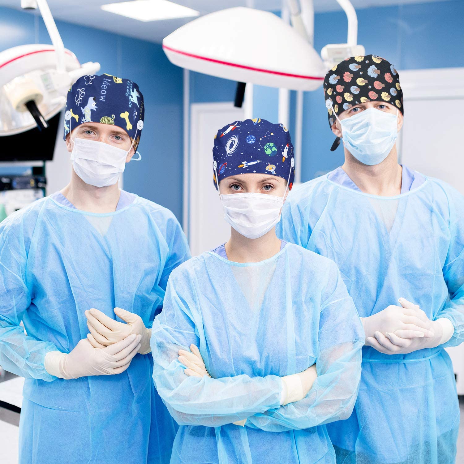 Flower Scrub Caps Medical Surg - Vet Tech Accessories recension och pris