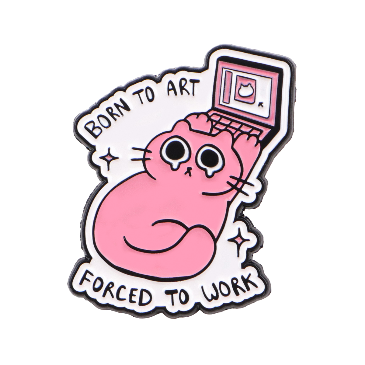 Cute Office Cat Enamel Pin Lap - Tech Office Accessories recension och pris
