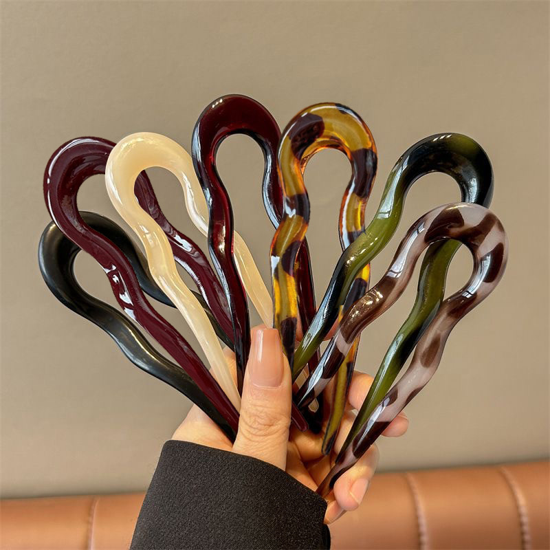 Elegant Acrylic U-shaped Hairp - Tech Hair Accessories recension och pris